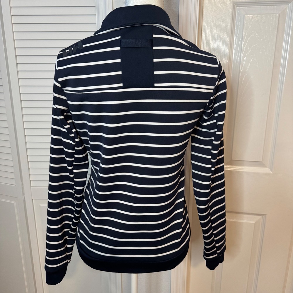 Helly Hansen Womens Navy White Striped Full Zip Jacket Small Nautical HH - Picture 3 of 8
